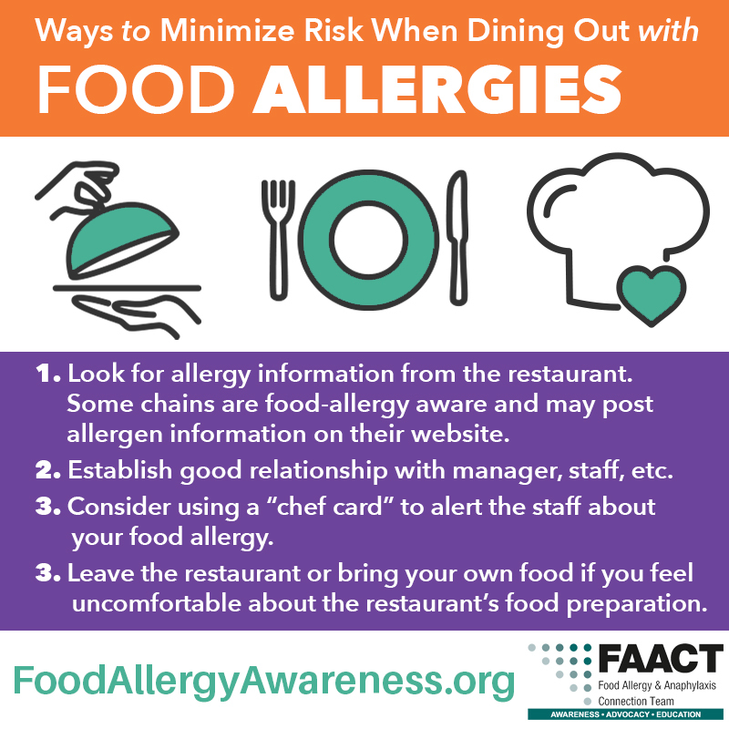 Ways to Minimize Risk When Dining Out with Food Allergies